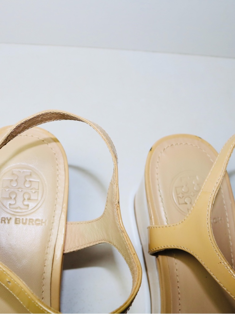 Tory Burch Abena Wedge Sandals in Beige - Picture 10 of 13